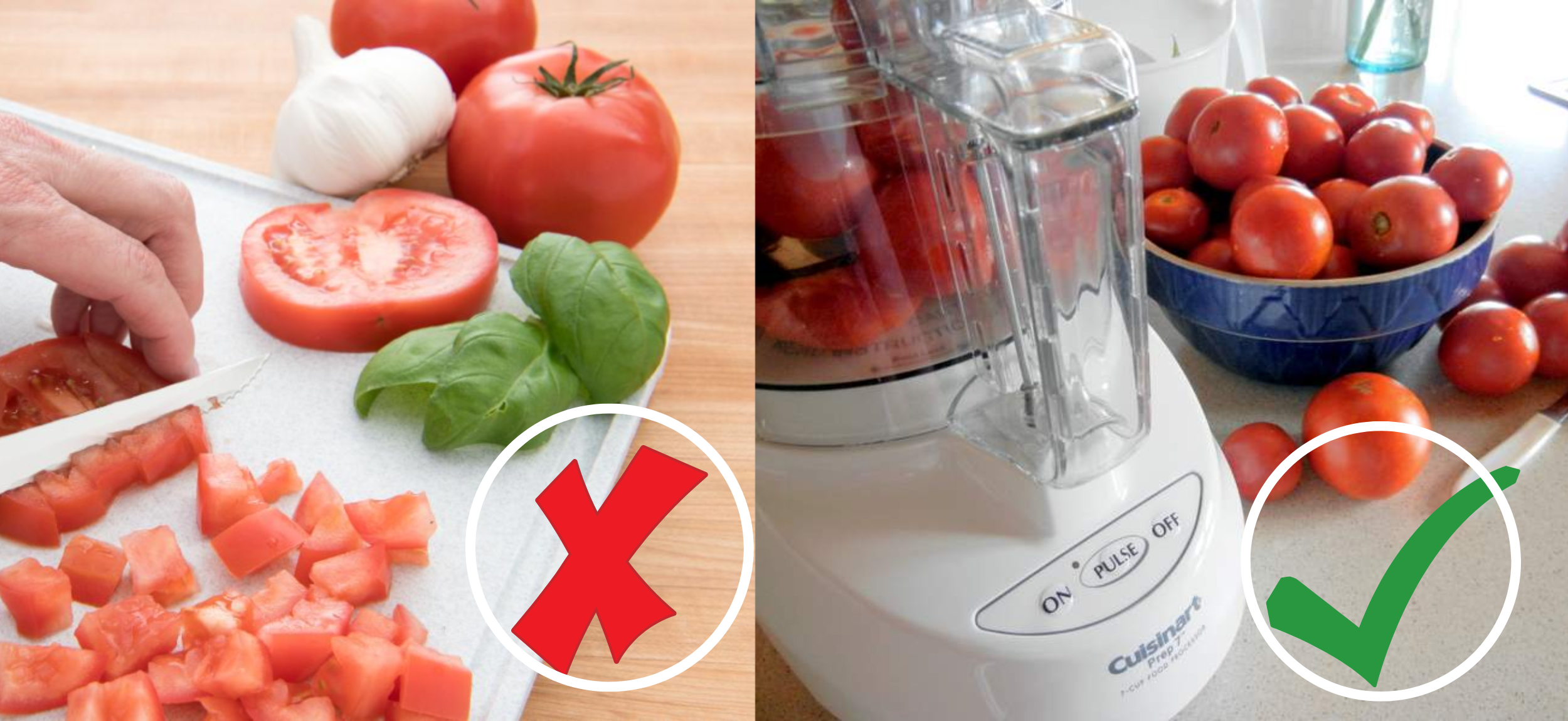 can you dice tomatoes in a food processor