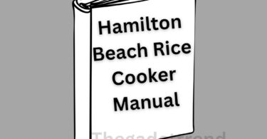Hamilton Beach Rice Cooker Manual