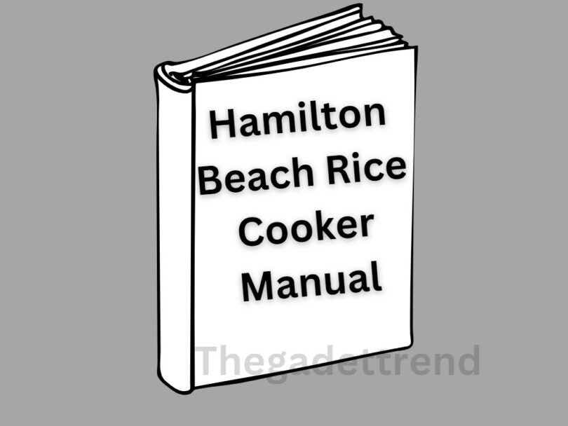 Hamilton Beach Rice Cooker Manual